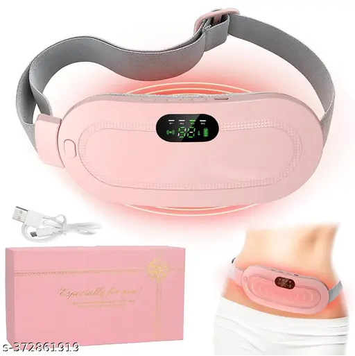 Period Cramp Relief Massager & Heating Pad for Period Cramps Portable Cordless Periods Cramps Relief Machine 3-Temp. & 3-Massage Mode Fast Heating Menstrual Period Pain Relief Device for Women.