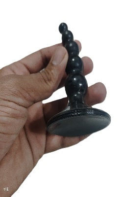 Butt plug rubber all black unflavored ll condom type