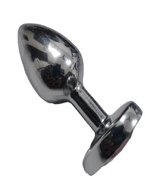 Stainless Steel Metal Round Anal Plug With Smooth Diamond Jewelry butt Plug