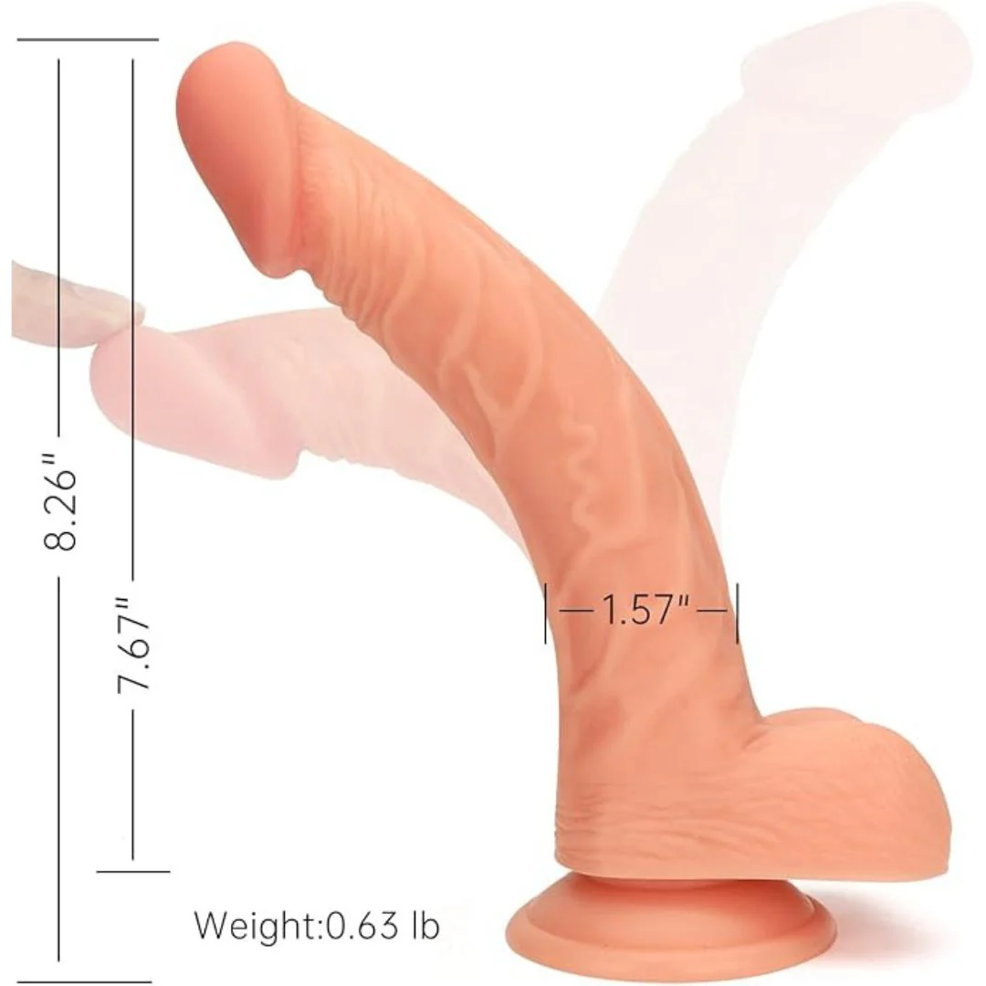 Curved8InchSiliconeDildo_1_1080x1080 harness dildo strap-on for couples